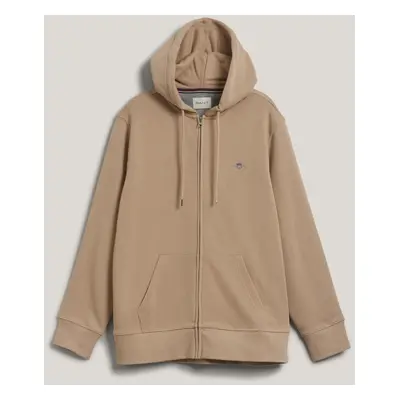 MIKINA GANT REG SHIELD FULL ZIP HOODIE DRY SAND