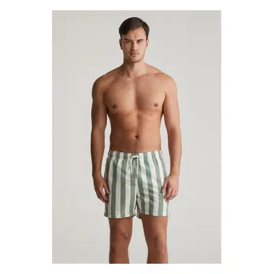 PLAVKY GANT BLOCK STRIPE SWIM SHORTS KALAMATA GREEN