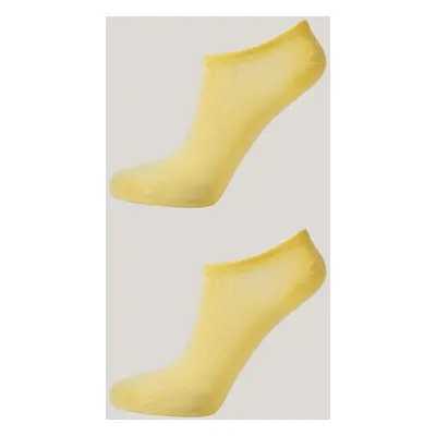 PONOŽKY GANT LYOCELL RIB LOW CUT SOCKS 2-PACK DUSTY LIGHT YELLOW