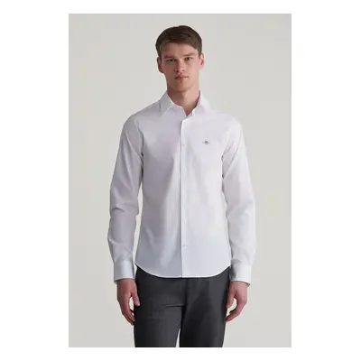 KOŠILE GANT SLIM POPLIN STRETCH SHIRT WHITE