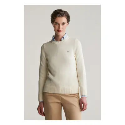 SVETR GANT CLASSIC COTTON C-NECK CREAM