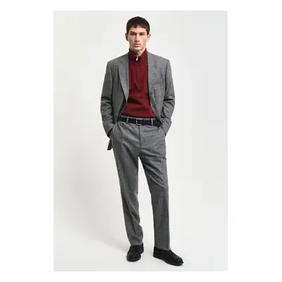 KALHOTY GANT SLIM CHECK SUIT PANTS GRAPHITE