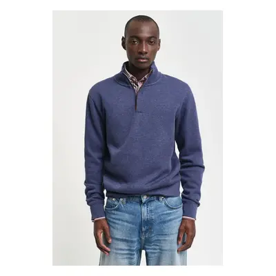 MIKINA GANT SACKER RIB HALF ZIP EVENING BLUE