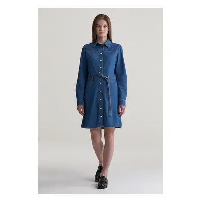 ŠATY GANT REG DENIM DRESS INDIGO