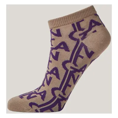 PONOŽKY GANT MONOGRAM INTARSIA ANKLE SOCKS DARK KHAKI