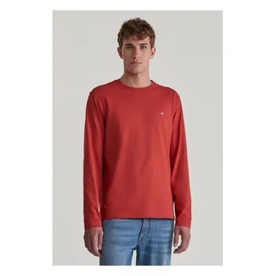 TRIČKO GANT REG SHIELD LS T-SHIRT IRON RED