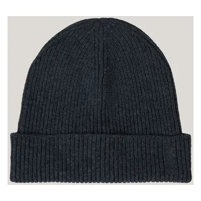 ČEPICE GANT WOOL RIBBED BEANIE CHARCOAL MELANGE