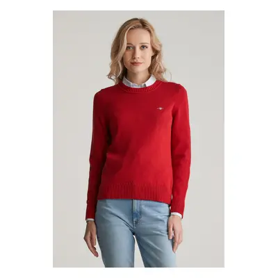 SVETR GANT CLASSIC COTTON C-NECK RUBY RED