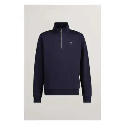 MIKINA GANT SHIELD HALF ZIP SWEATSHIRT GREECE BLUE