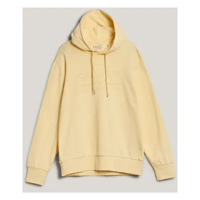 MIKINA GANT REG TONAL SHIELD HOODIE YELLOW SHINE