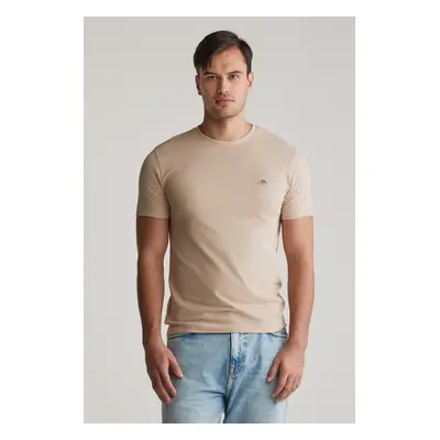 TRIČKO GANT SLIM PIQUE SS T-SHIRT DRY SAND