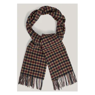 ŠÁLA GANT GINGHAM WOVEN SCARF WINE RED