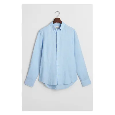 KOŠILE GANT SLIM LINEN SHIRT CAPRI BLUE