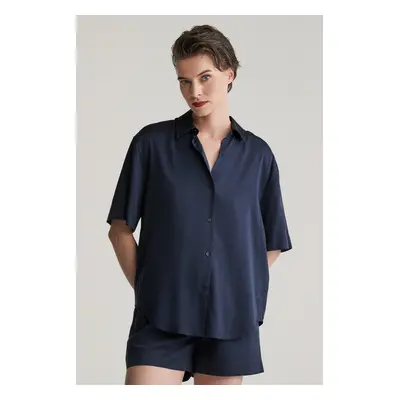 KOŠILE GANT REL SS SHIRT EVENING BLUE