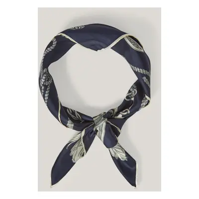 ŠÁTEK GANT SAILING PRINT SILK SCARF DEEP COBALT