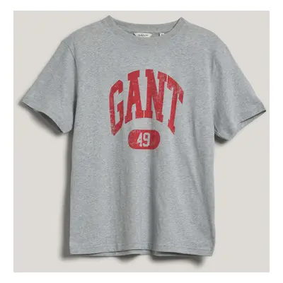 TRIČKO GANT ARCH RELAXED T-SHIRT LIGHT GREY MELANGE