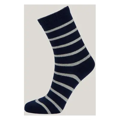 PONOŽKY GANT STRIPE WOOL CASHMERE SOCKS EVENING BLUE