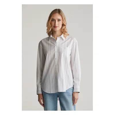 KOŠILE GANT REL STRIPED CONTRAST SHIRT EVENING BLUE