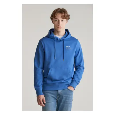 MIKINA GANT SCRIPT GRAPHIC SWEAT HOODIE RICH BLUE