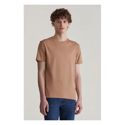 TRIČKO GANT REG SHIELD SS T-SHIRT WARM KHAKI