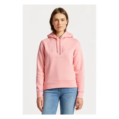 MIKINA GANT REG TONAL SHIELD HOODIE GERANIUM PINK