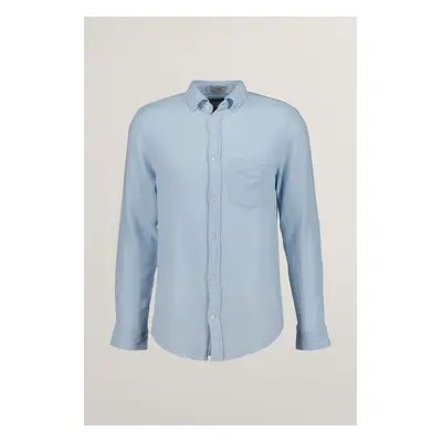 KOŠILE GANT REG COTTON LINEN TEXTURE SHIRT FRESH BLUE