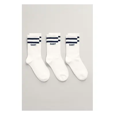 PONOŽKY GANT SPORT SOCKS 3-PACK WHITE