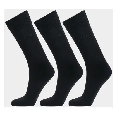 PONOŽKY GANT SOFT COTTON SOCKS 3-PACK BLACK