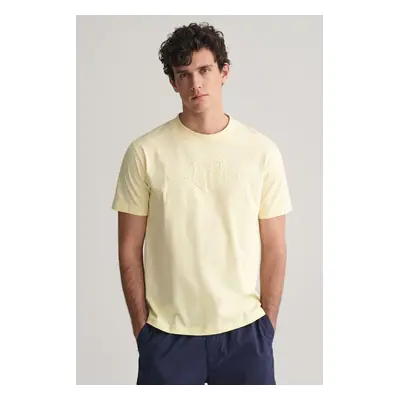 TRIČKO GANT REG TONAL SHIELD SS T-SHIRT YELLOW SHINE