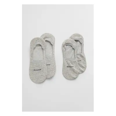 PONOŽKY GANT INVISIBLE SOCKS 2-PACK LIGHT GREY MELANGE