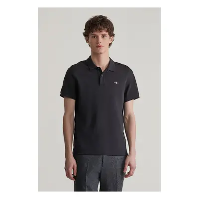 POLOKOŠILE GANT REG SHIELD SS PIQUE POLO BLACK