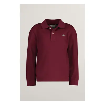 POLOKOŠILE GANT SHIELD LS PIQUE POLO WINE RED