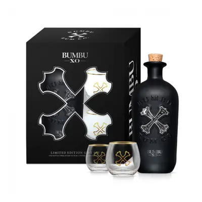 Bumbu Rum XO 40% 0,7l + 2 skleničky (dárkové balení 2 sklenice)