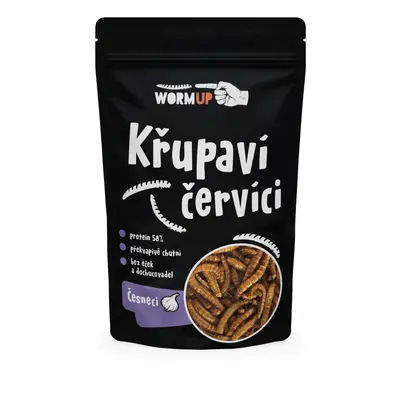 WormUp Křupaví červíci s česnekem 20g