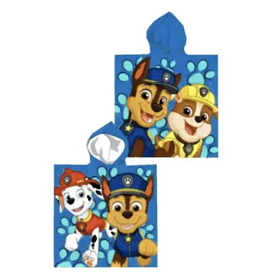 Dětské pončo PAW PATROL modrý 55x110cm Setino