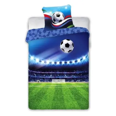 Povlečení bavlněné Deluxe 3D Fotbal gól 200x140cm+90x70cm Faro