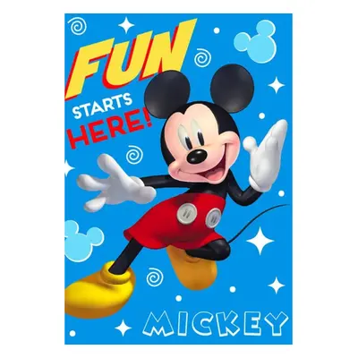 Deka dětská Mickey Mouse modrá flecee 140x100cm Faro