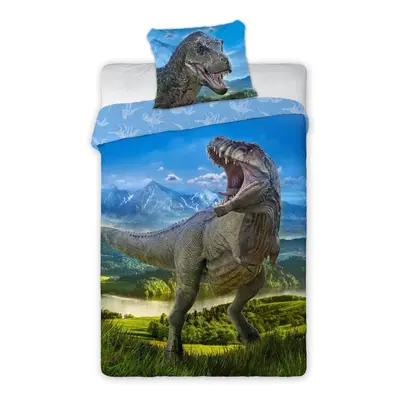 Povlečení bavlněné Deluxe Dinosaurus T-Rex 200x140cm+90x70cmFaro