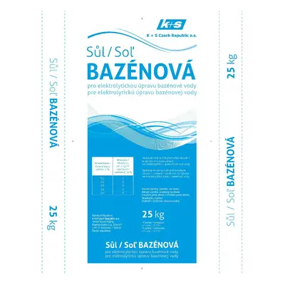 Sůl bazénová 25kg pro elektrolytickou úpravu bazénové vody