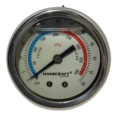 HANSCRAFT Manometr filtrace (glycerin)- 60 PSI - TOP