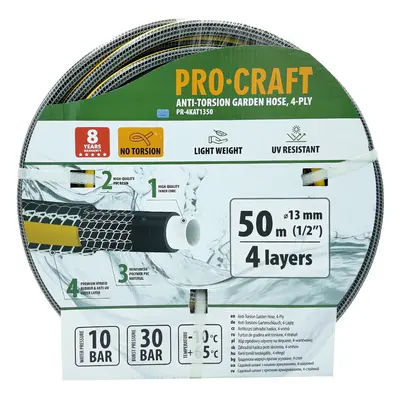 Procraft PR-4KAT1350 - černo-žlutá zahradní hadice