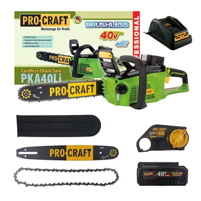 Procraft PKA40Li 40V SET - akumulátorová řetězová pila (s 4 Ah akumulátorem a nabíječkou)