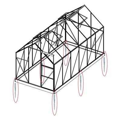 LANIT PLAST, s.r.o. Sada 4 zemní vruty (modely 6x4, 6x6, 2500, 3800) LG1489