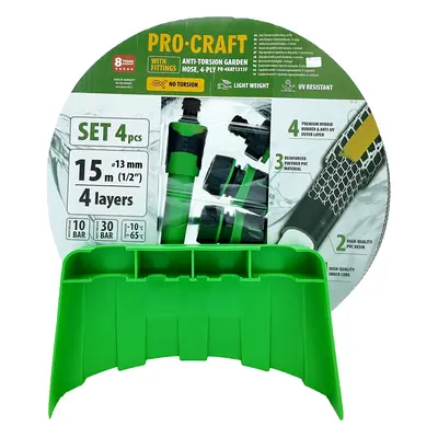 Procraft PR-4KAT1315F - černo-žlutá zahradní hadice