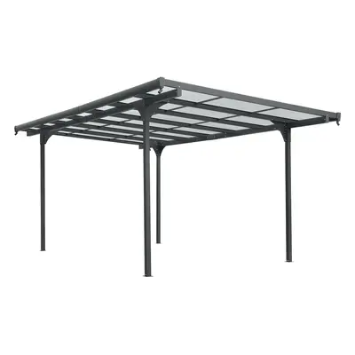 LANIT PLAST, s.r.o. hliníková pergola LANITPLAST ALU 53 antracit + čirý PC LG4148