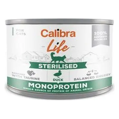 CALIBRA Konzerva pro kočky CALIBRA, kachna, 200 g