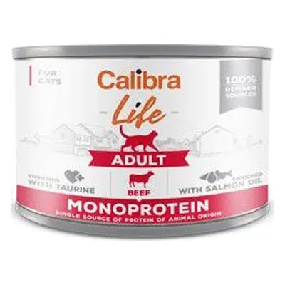 CALIBRA Konzerva pro kočky CALIBRA, hovězí, 200 g