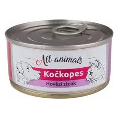 All Animals Konzerva pro zvířata ALL ANIMALS, hovězí steak, 100 g