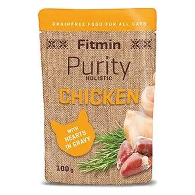 Kapsička pro kočky Fitmin cat Purity kuřecí se srdíčky kapsa, 100 g