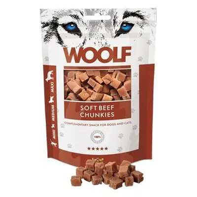 Woolf Pamlsky pro psy WOOLF, beef chunkies, 100 g